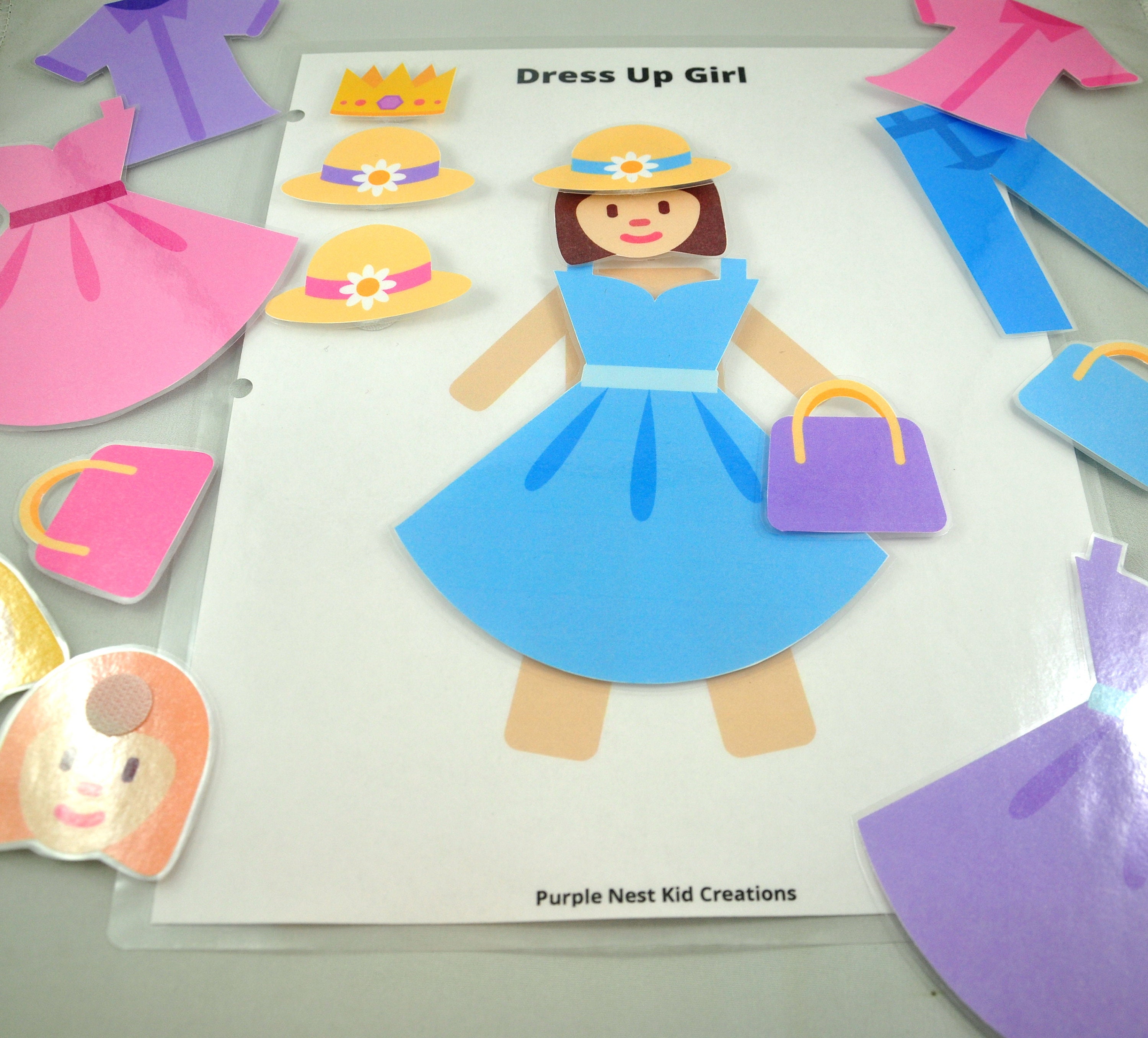 Dress up Girl Worksheet Educational Preschool Printable Etsy Ireland