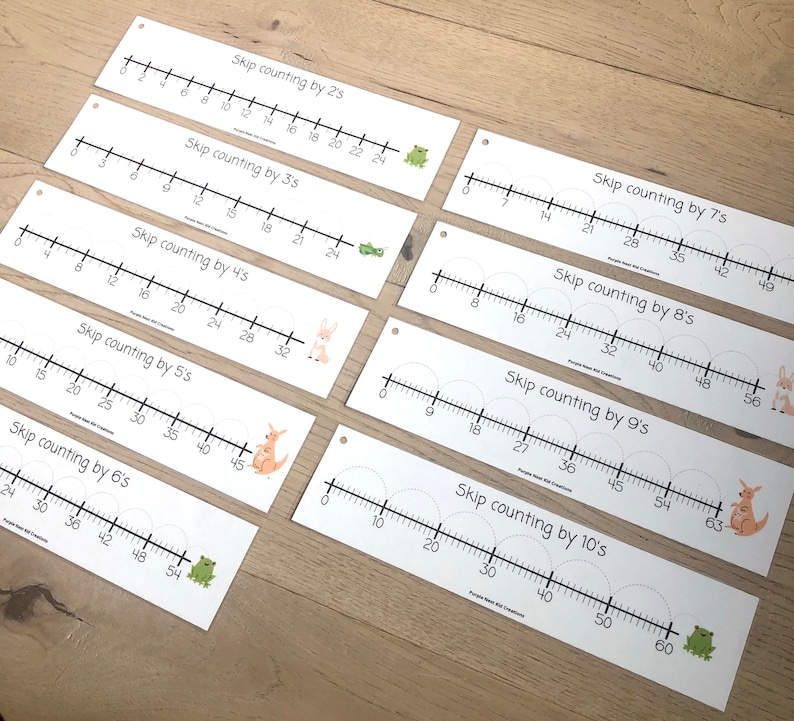 Skip Counting Printable Strips Counting Math Activity - Etsy