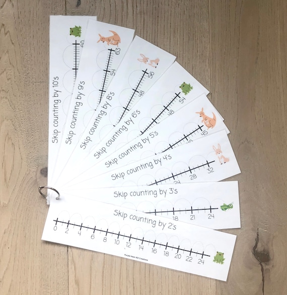 Skip Counting Printable Strips Counting Math Activity - Etsy