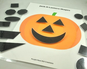 Activité Formes de citrouilles d'Halloween : jeu d'Halloween à imprimer pour les enfants d'âge préscolaire (PDF)