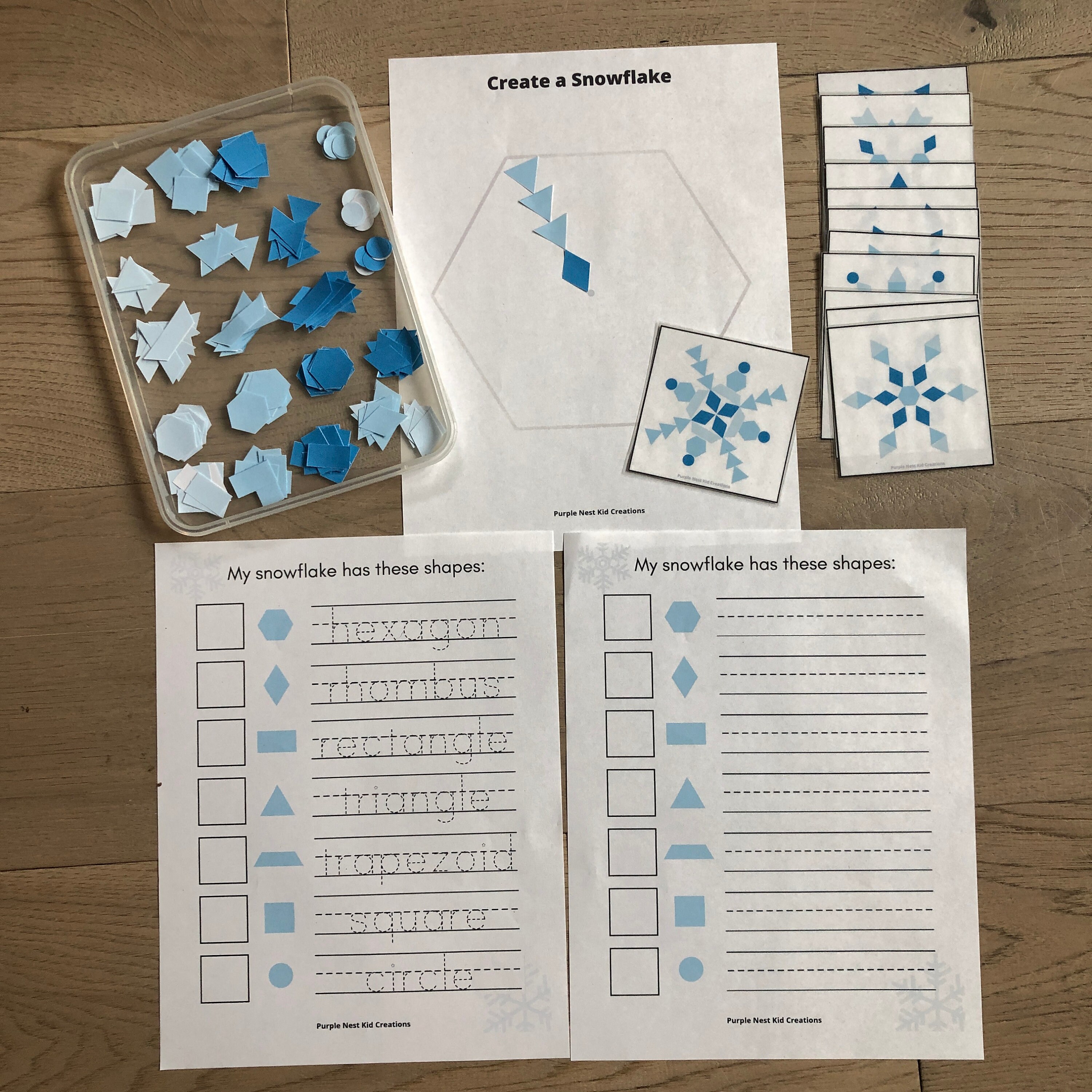 Create a Snowflake Printable Activity, Shapes, Snow, Winter, Snowflakes ...