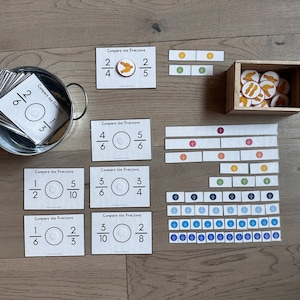 Comparing Fractions, Math Activity, Fractions, Fraction Strips, Fraction Activity, Educational Printable, Homeschool, Math Skills