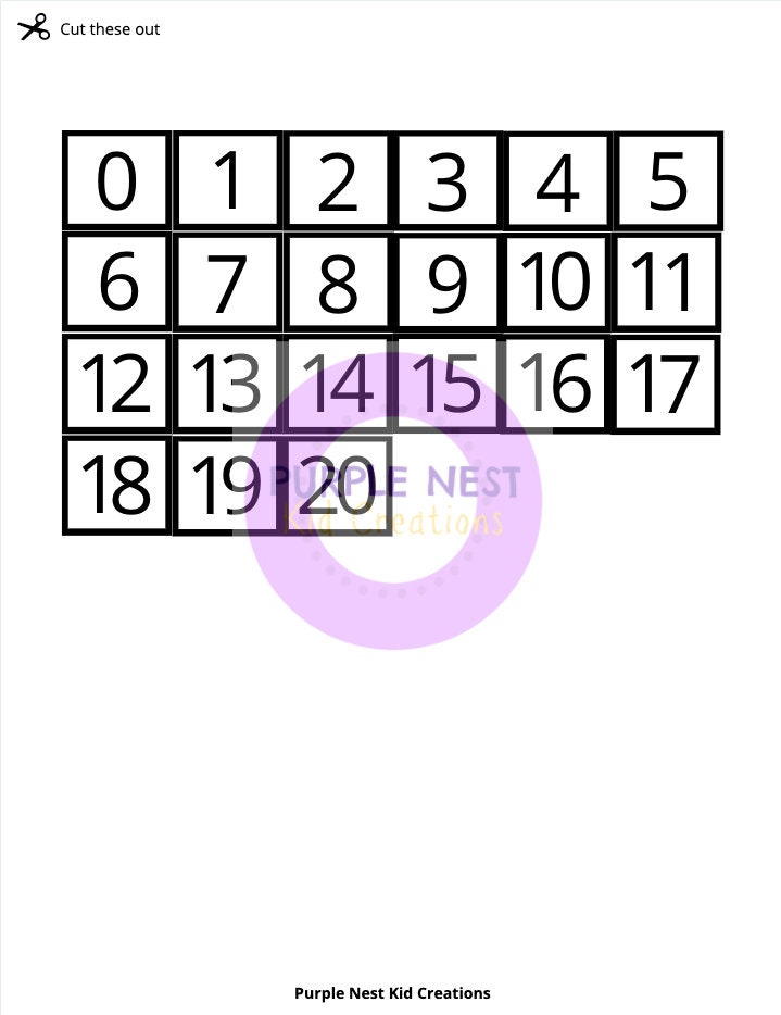 Count to 20 Worksheet Numbers Counting Educational | Etsy