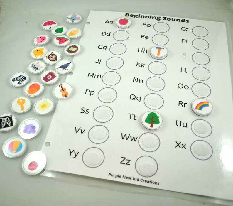 Beginning Sounds Picture Matching Worksheet Alphabet Matching | Etsy
