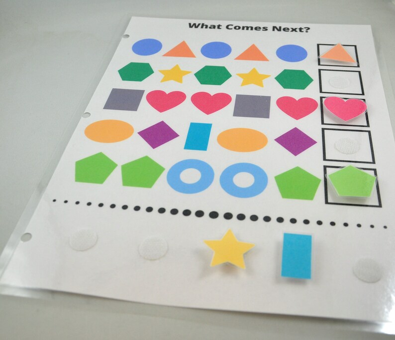 Shape Pattern Template Eyfs Shape Pattern Worksheet: Preschool Printable Game (digital Download) - Etsy
