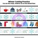 Winter Cutting Practice Worksheets, Scissor Practice, Scissor Skills, Snow, Winter, Educational ...