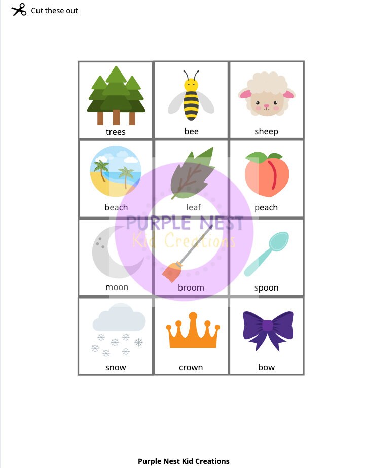 vowel digraphs matching worksheet phonics game vowels etsy