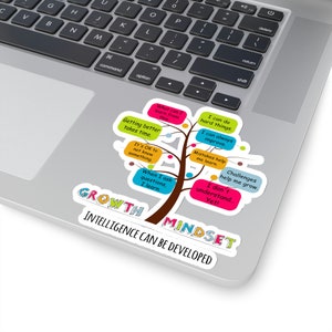 Growth Mindset, The Power Of Yet Teacher Stickers for Laptop, Vinyl Decal image 8