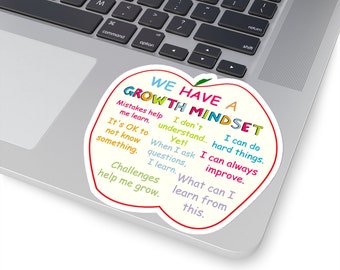 Growth Mindset Teacher Stickers, Teacher Laptop Stickers, The Power Of Yet, Classroom Teacher Things, Inspirational Stickers, Laptop Sticker