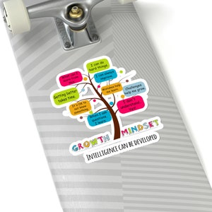 Growth Mindset, the Power of yet Teacher Stickers for Laptop, Vinyl ...