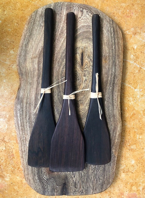 Stunning Hand Carved Wood Spatula Etsy