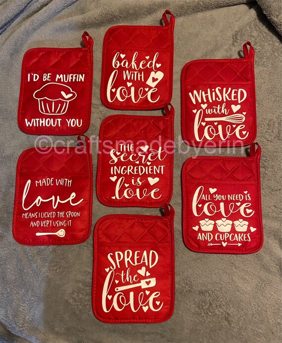 Valentine's Day Oven Mitt Valentines Day Pot Holder Etsy