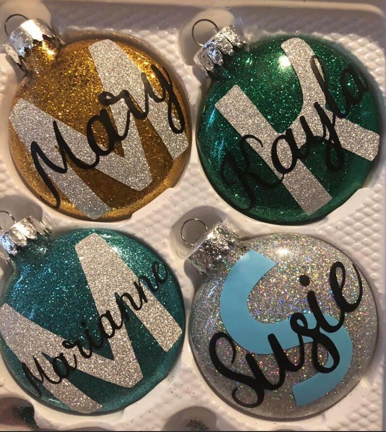 Personalized name ornaments Custom color Ornament Custom Etsy