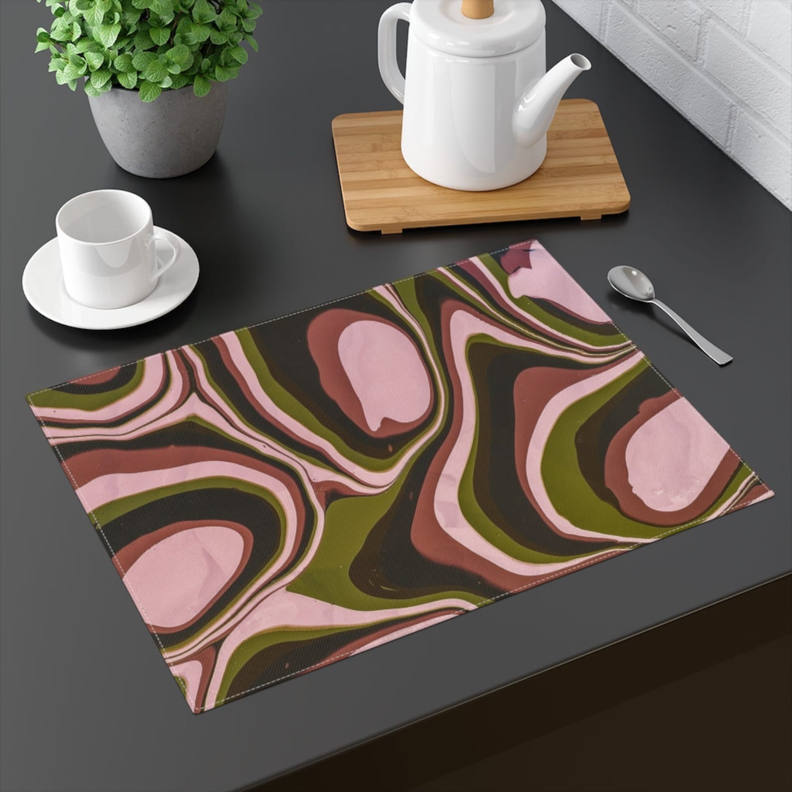 Pink Cotton Placemat Placemats Table Placemats Dining Etsy