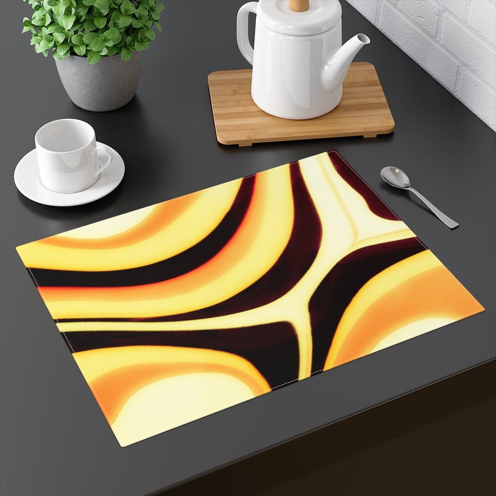 Orange Cotton Placemat Placemats Table Placemat Dining Etsy