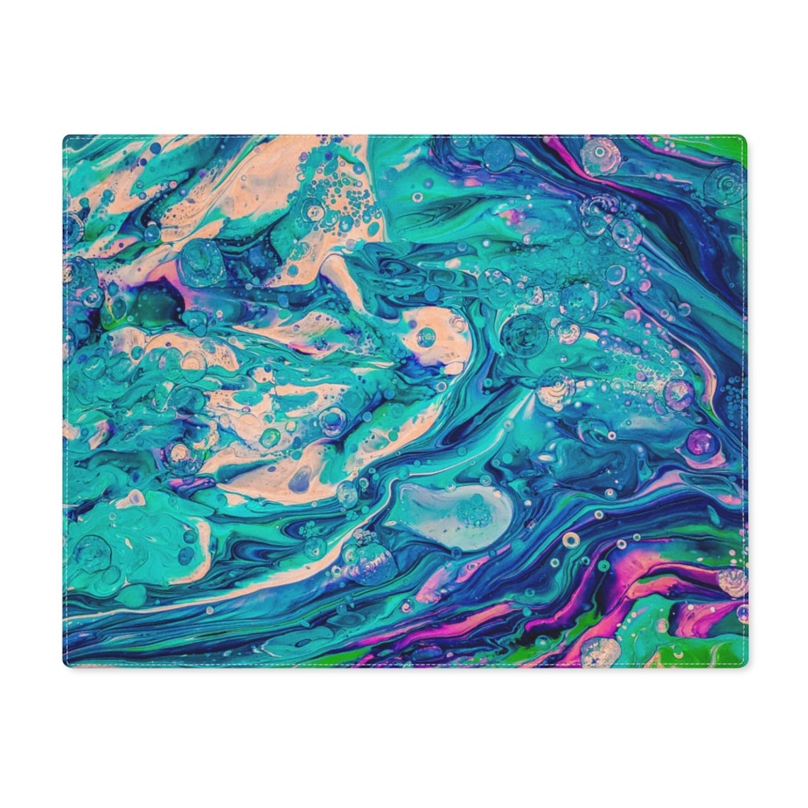 Aqua Colorful Placemat Placemats Modern Placemats Placemat Etsy