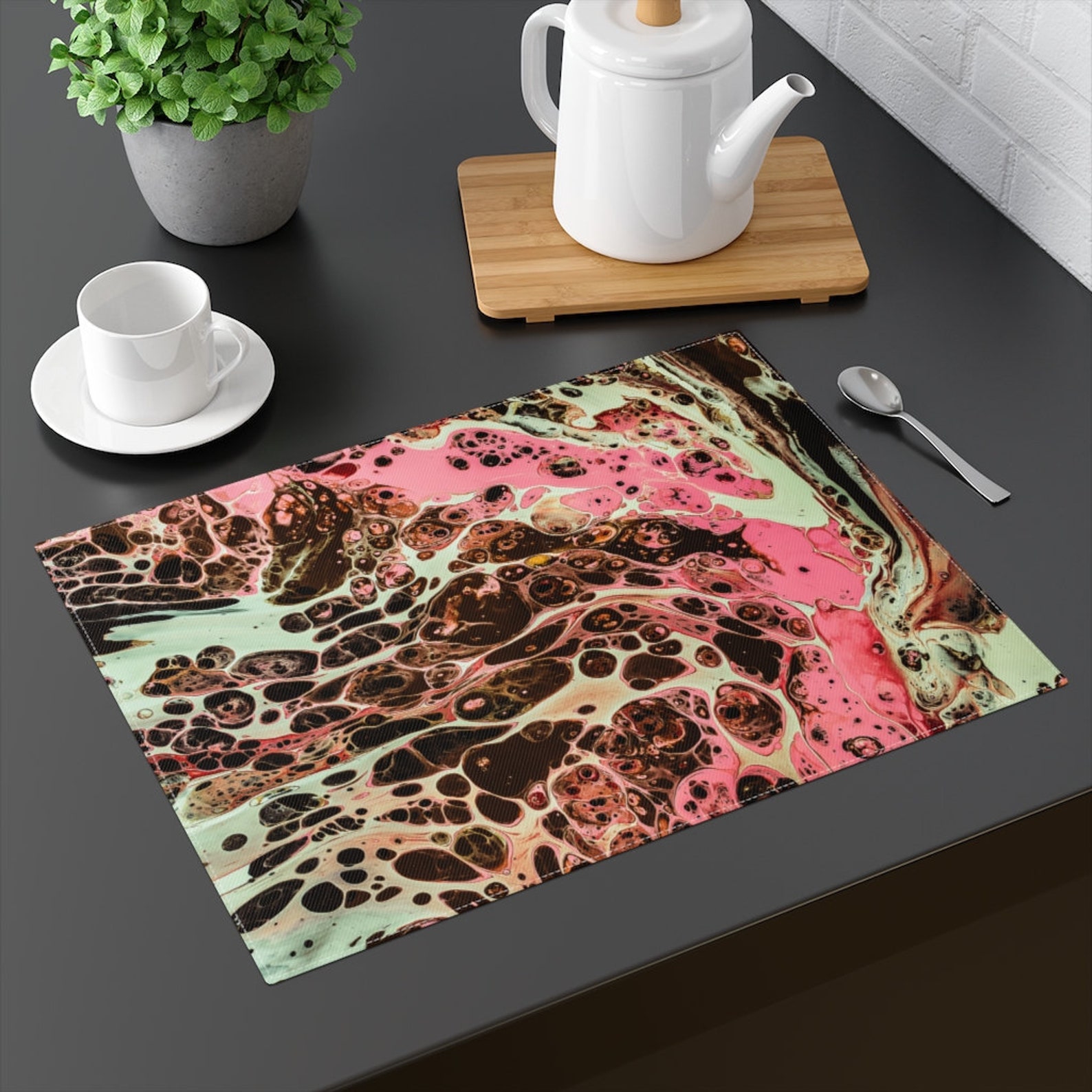 Brown Cotton Placemat Placemats Table Placemats Dining Etsy