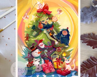 Arbre féerique - Impression spéciale Noël