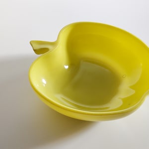 Vintage Bright Lime Green Milk Glass Apple Shaped Dish