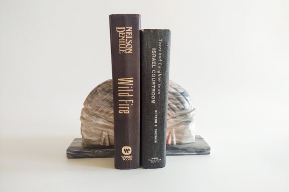 Onyx bookends - indigenous heads Onyx bookends - indigenous heads