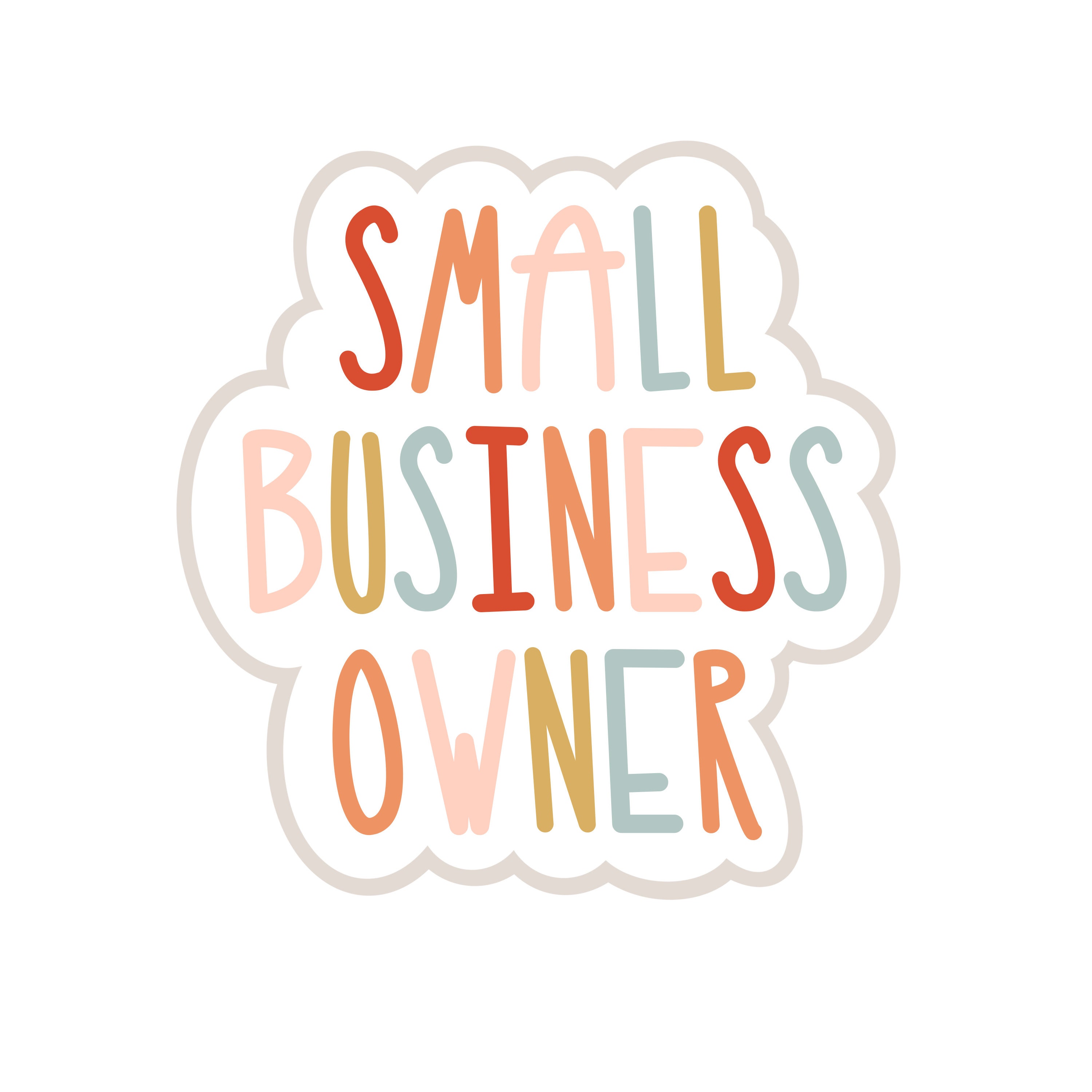 Small Business Owner Colorful Die Cut Sticker Single Paclk Etsy