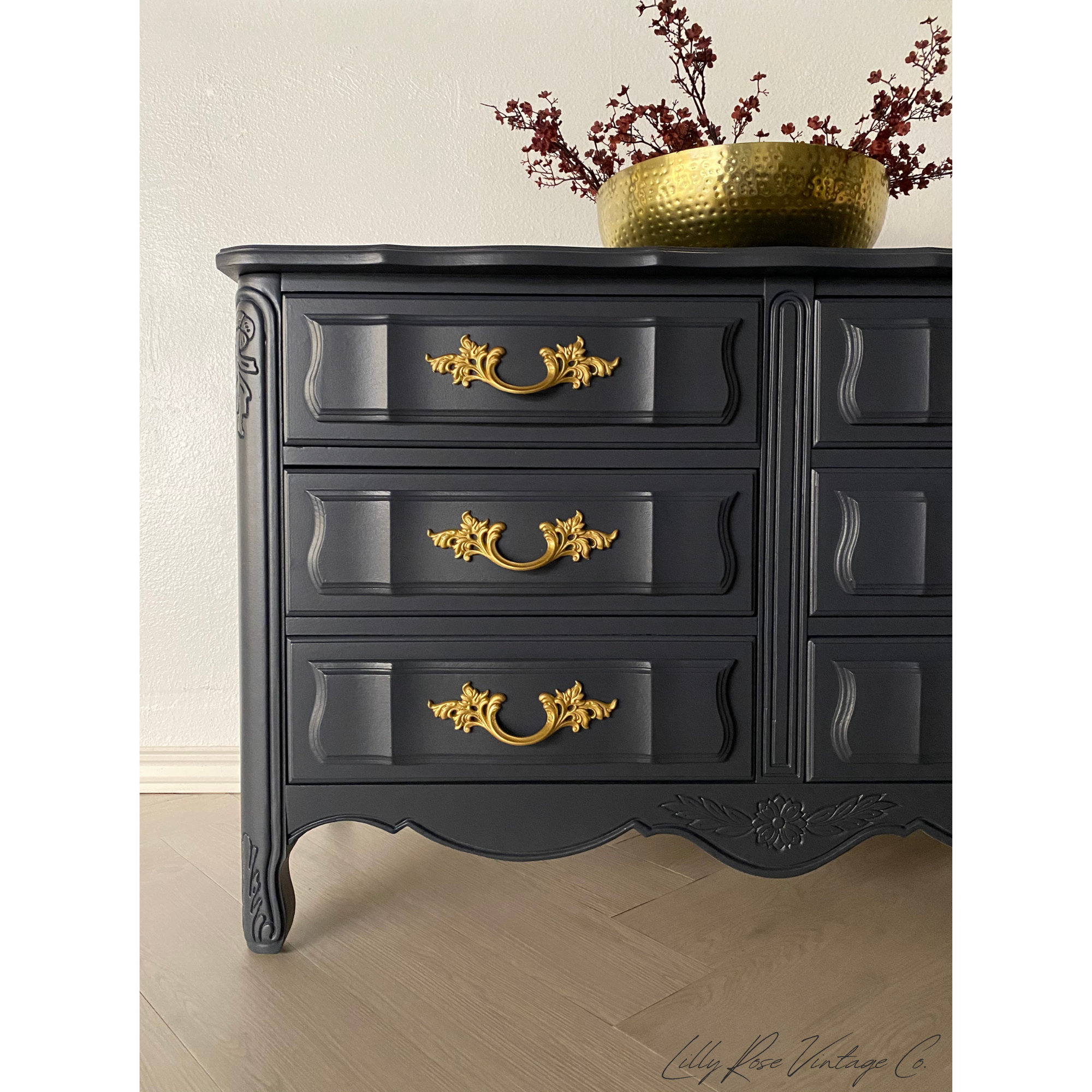 SOLD***SAMPLE PIECE Vintage Dixie Cabaret Dark Gray Charcoal Navy