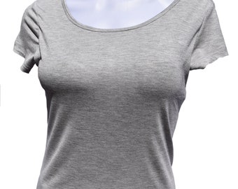 tee shirt with built in bra