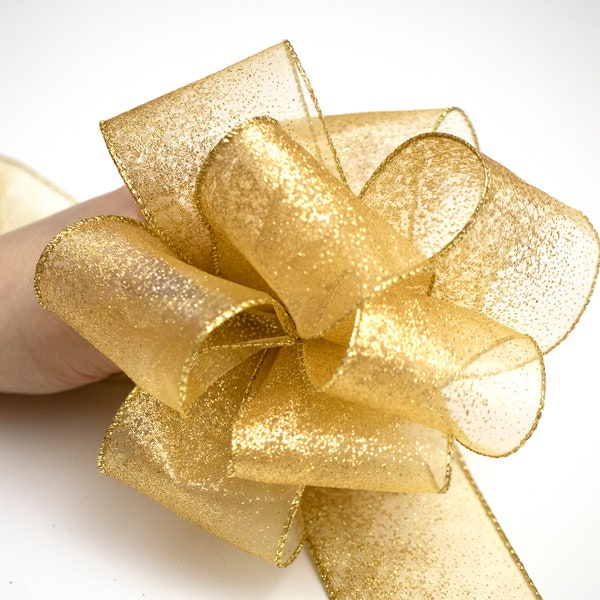 Gold Organza Ribbon Etsy