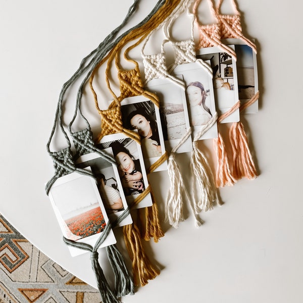 Macrame Polaroid Hanger | Car Polaroid Holder