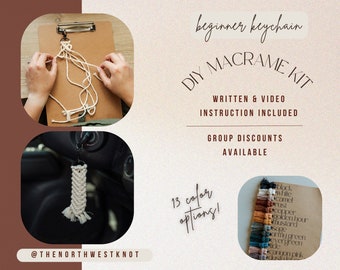 Macrame Keychain Kit | Beginner Macrame Tutorial