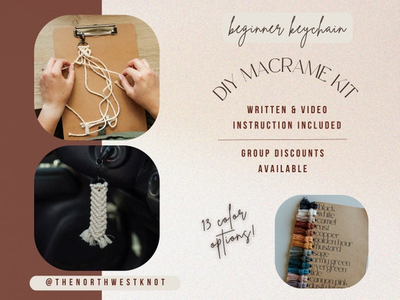 Macrame Keychain Kit | Beginner Macrame Tutorial