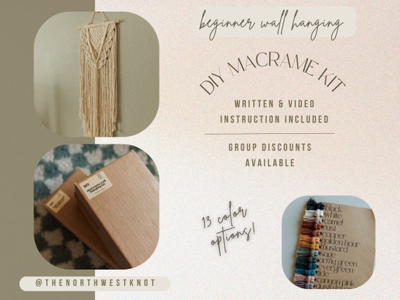 Macrame Wall Hanging Kit | Beginner Macrame Tutorial