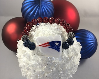 New England Patriots Football Bracelet