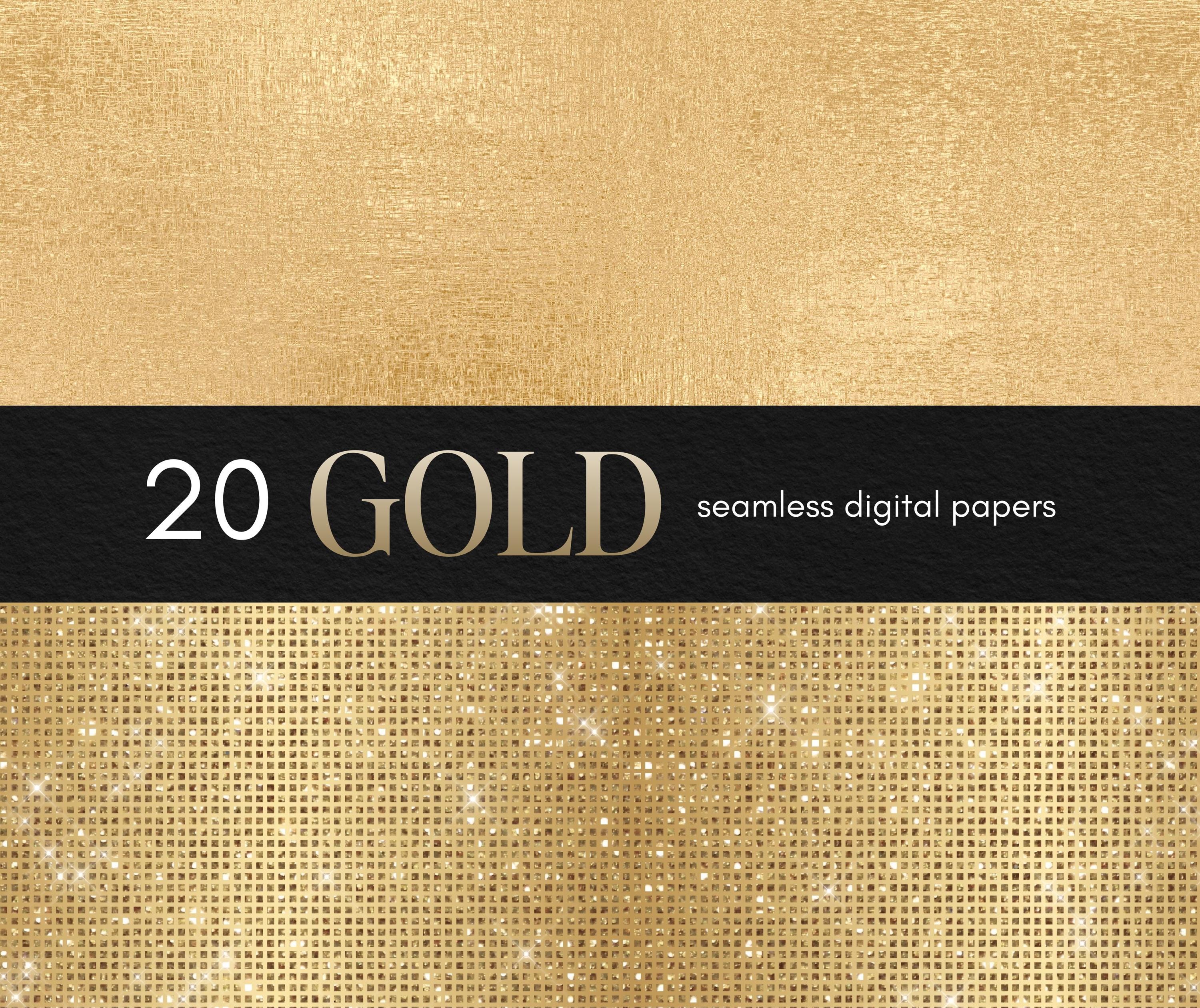 Gold Seamless Digital Paper Pack, Luxury Gold Backgrounds, Glitter ...