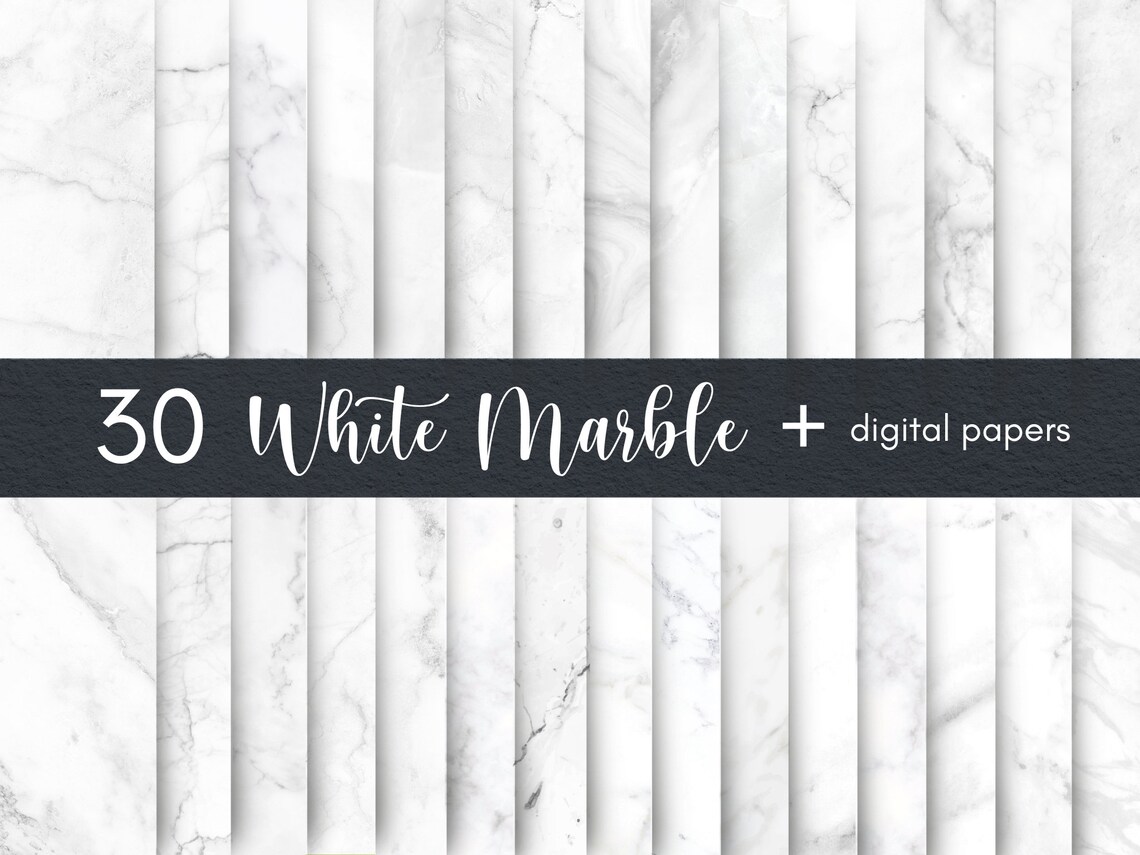 White Marble Digital Paper, Marble Digital Background, Stone Texture ...