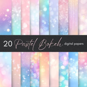 Carta digitale Bokeh pastello – Sfondi sfumati Bokeh arcobaleno morbido, texture digitali estetiche, carta per scrapbooking, uso commerciale