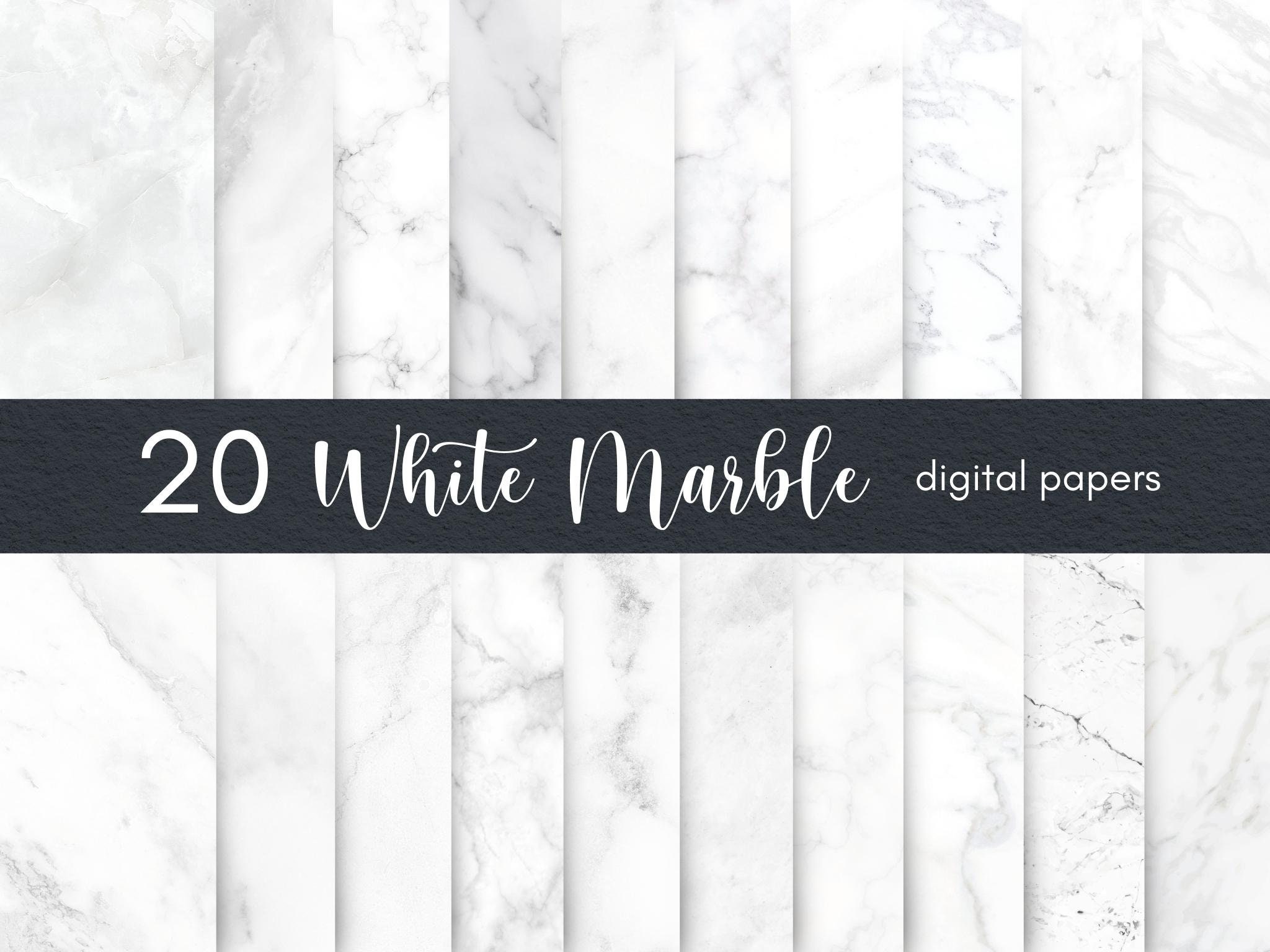 White Marble Digital Paper, High Res Marble Background, Stone Texture, Digital Scrapbook Paper, Photoshop Backgrounds