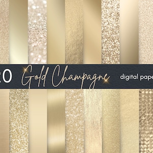 Carte digitali oro champagne / Texture oro morbido / Sfondo oro champagne / Sfondo metallico per Photoshop / Texture glamour