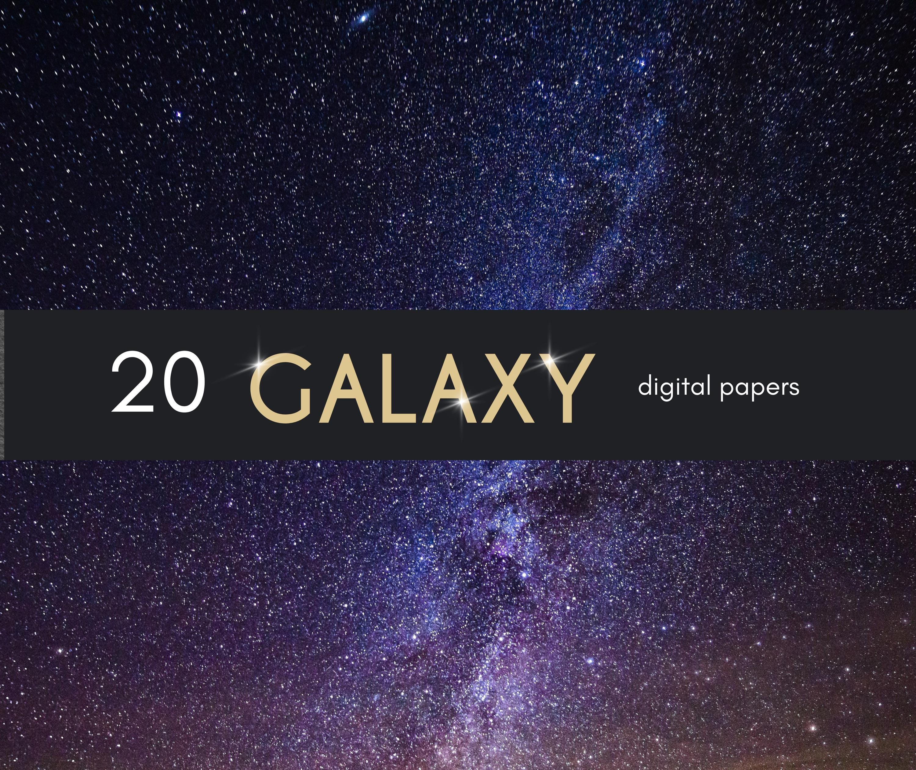 Galaxy Stars Digital Paper, Space Background, Cosmic Paper, Night Sky ...