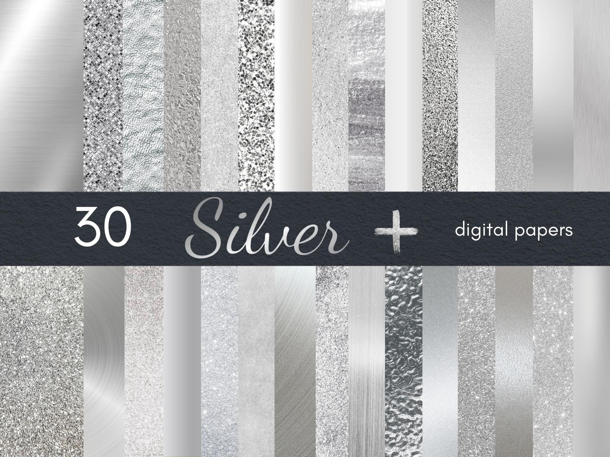 Metallic mirror effect foil 12 sheets - Silver - Lureblanks
