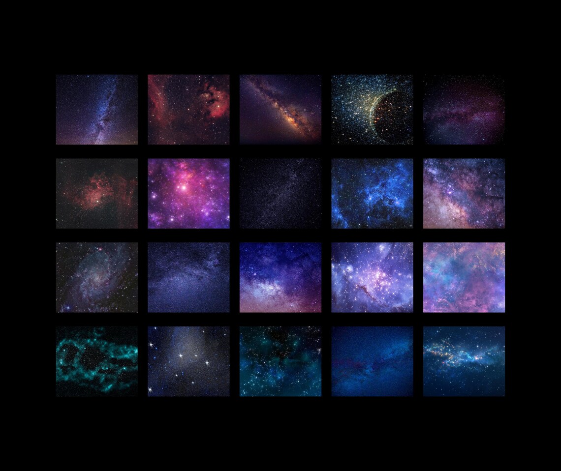 Galaxy Stars Digital Paper, Space Background, Cosmic Paper, Night Sky ...