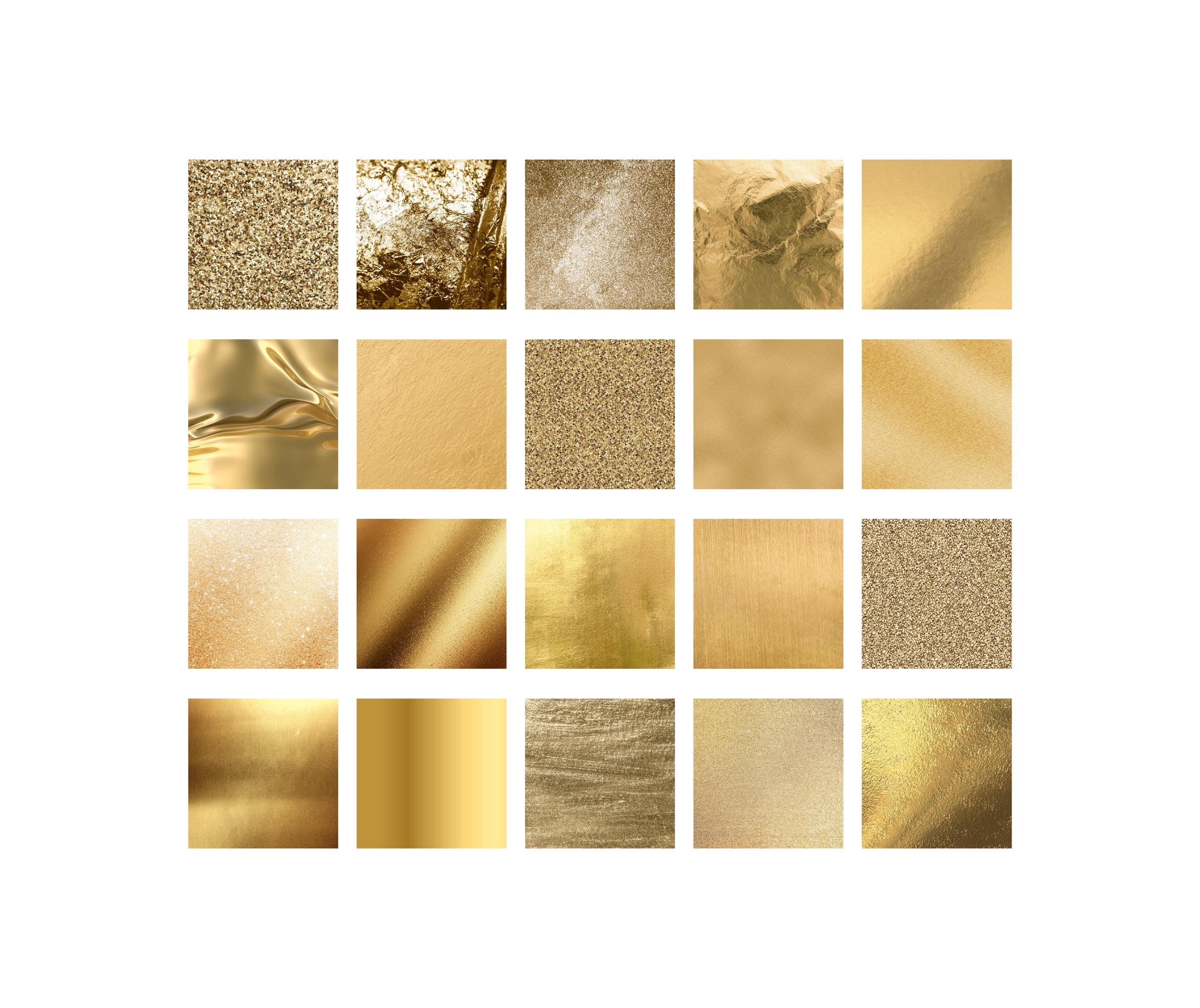 20 Gold Texture Digital Papers, Glitter & Foil (12x12" JPG) - Etsy
