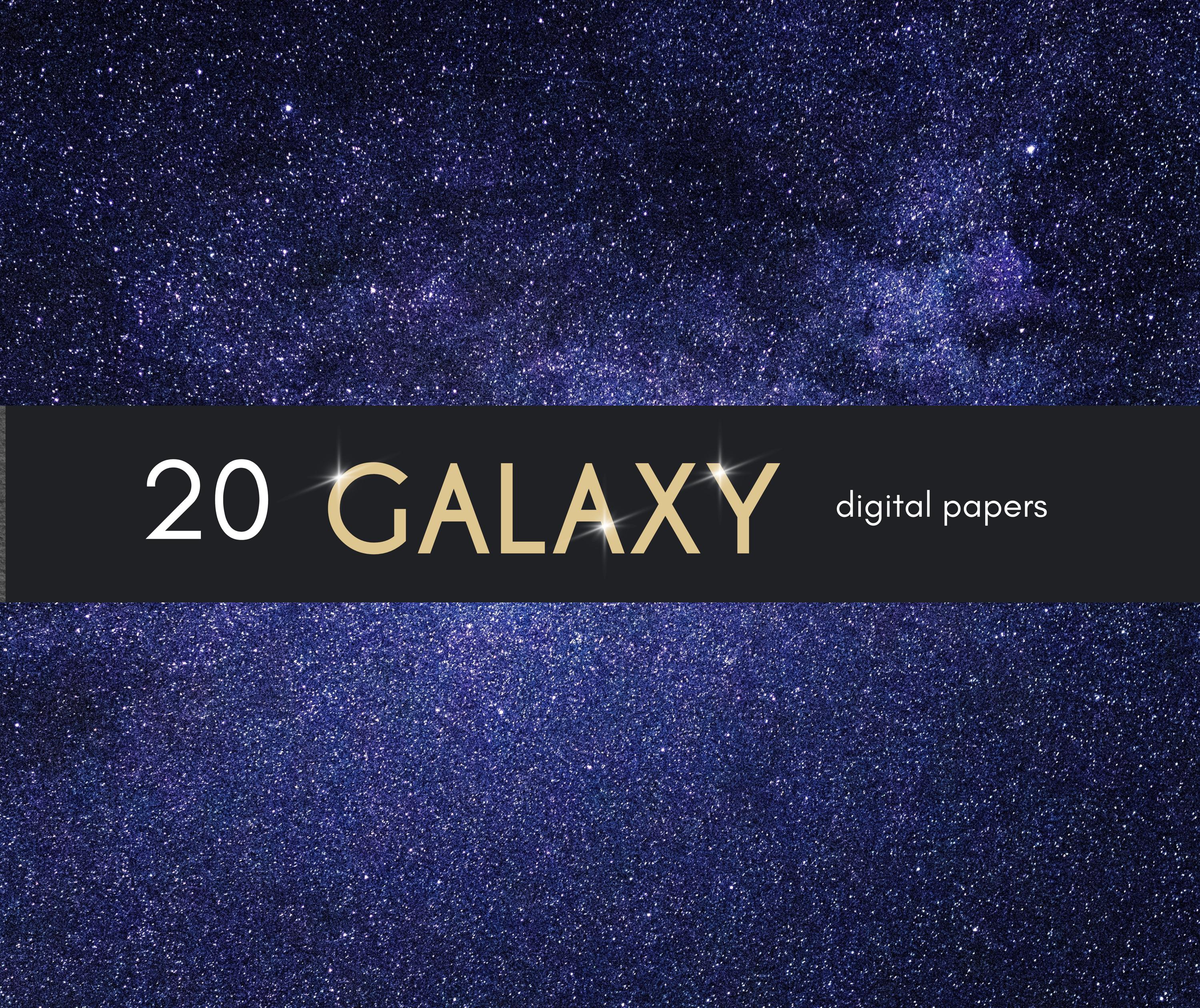 Galaxy Stars Digital Paper, Space Background, Cosmic Paper, Night Sky ...