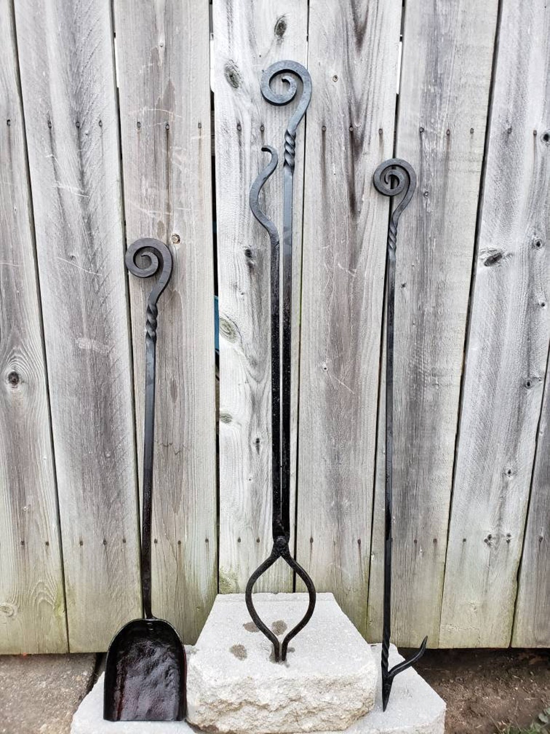 Fireplace, Fire Pit Tool Set Fire Tongs, Fire Poker, Shovel Wall Hooks