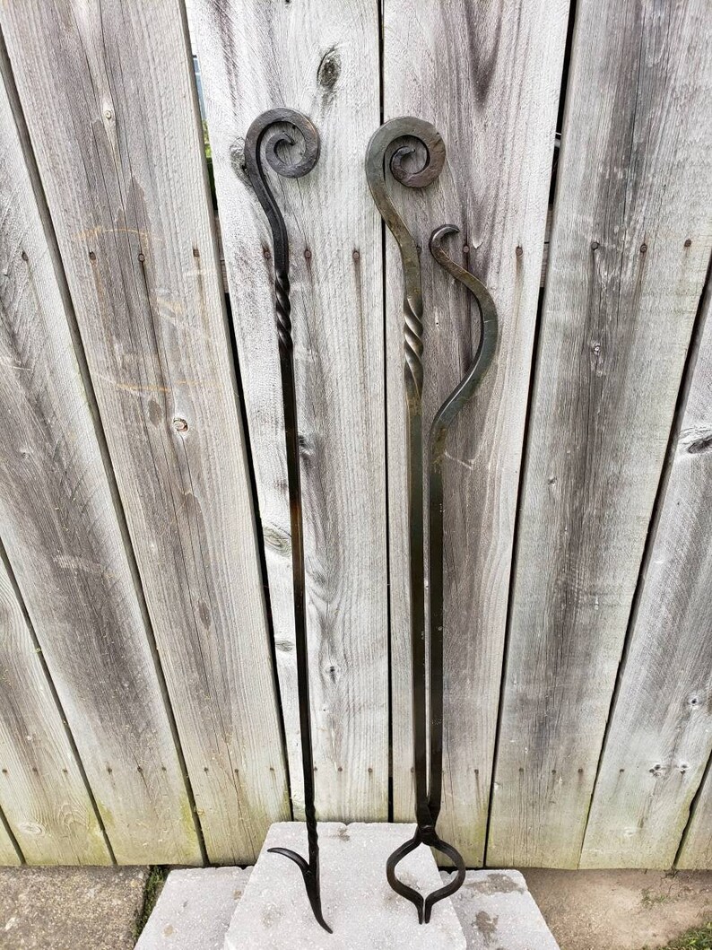 Hand Fire Tong and Poker Set Etsy