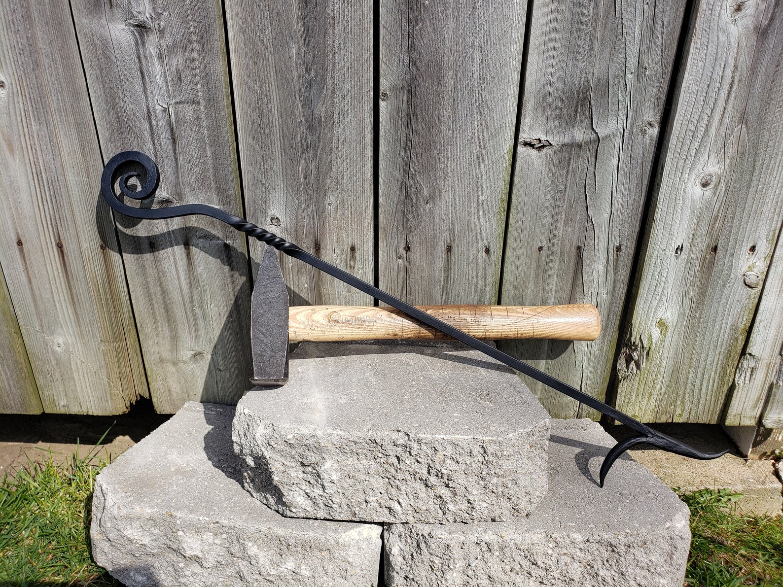 Hand Turkey Foot Fire Poker/blacksmith Fire Pit Tool Etsy