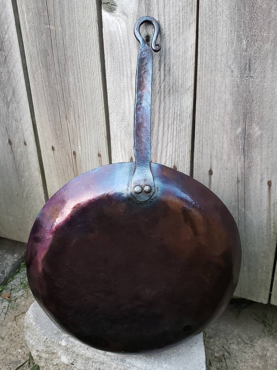 Hand Carbon Steel Skillet 11 Etsy
