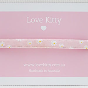 Sweet Daisy Baby Cat Collar - Australian Made, Luxury accessory, Safety Release clasp, Customisable, Handmade, Kitten , Adult