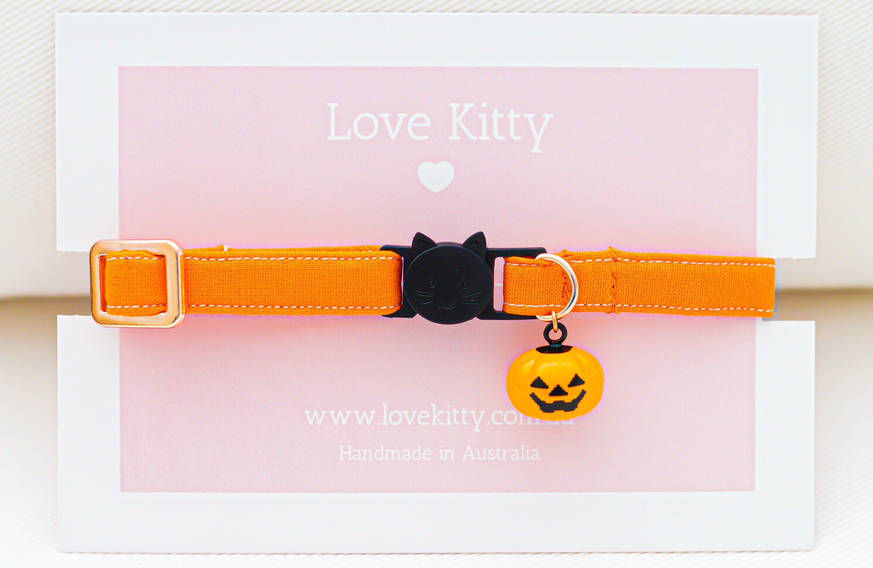 HALLOWEEN!!! Pumpkin Patch Cat Collar with FREE BELL