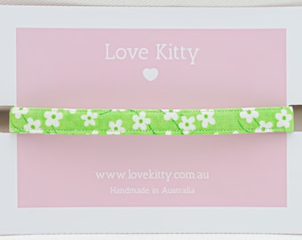 Sweet Jasmine Cat Collar - Australian Made, Luxury accessory, Safety Release clasp, Customisable, Handmade, Kitten , Adult